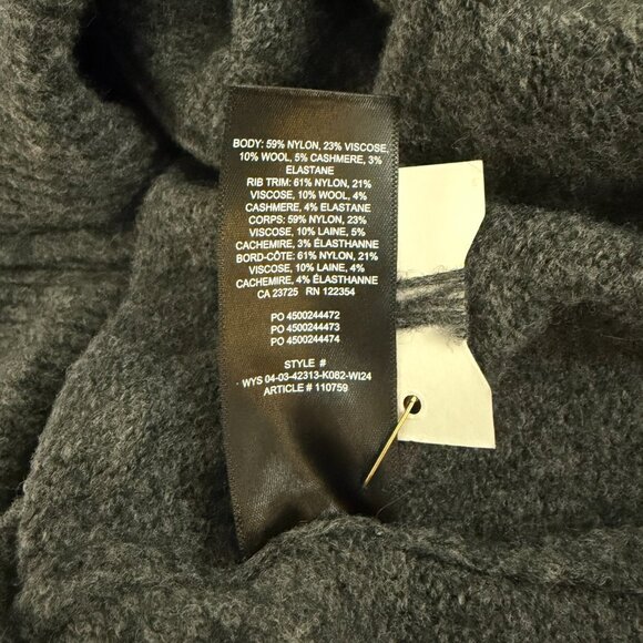 NWT Aritzia Wilfred SoftSpoke Dear Sweater in Heather Charcoal Grey - Picture 9 of 14